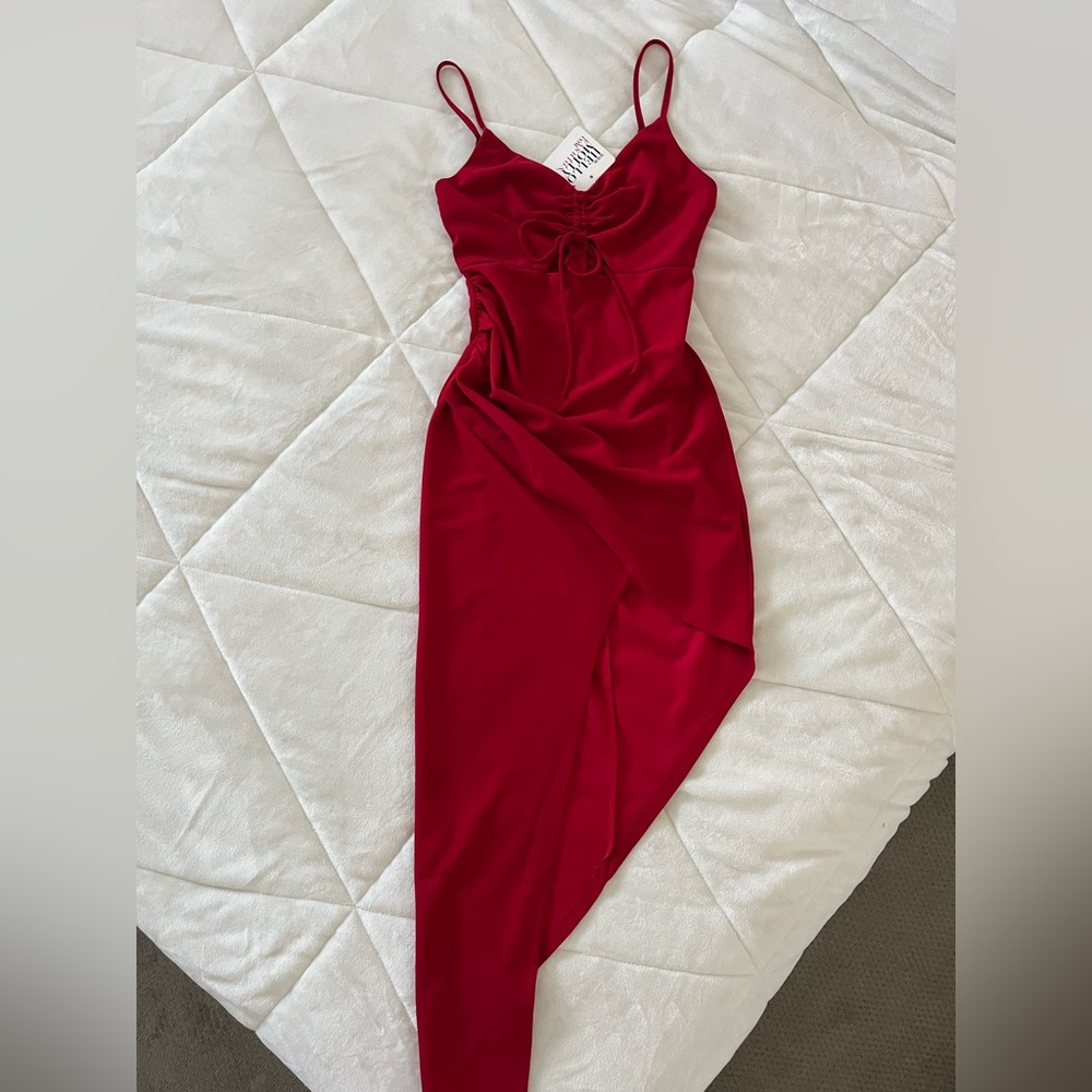 Hello Molly Red Asymmetrical Dress